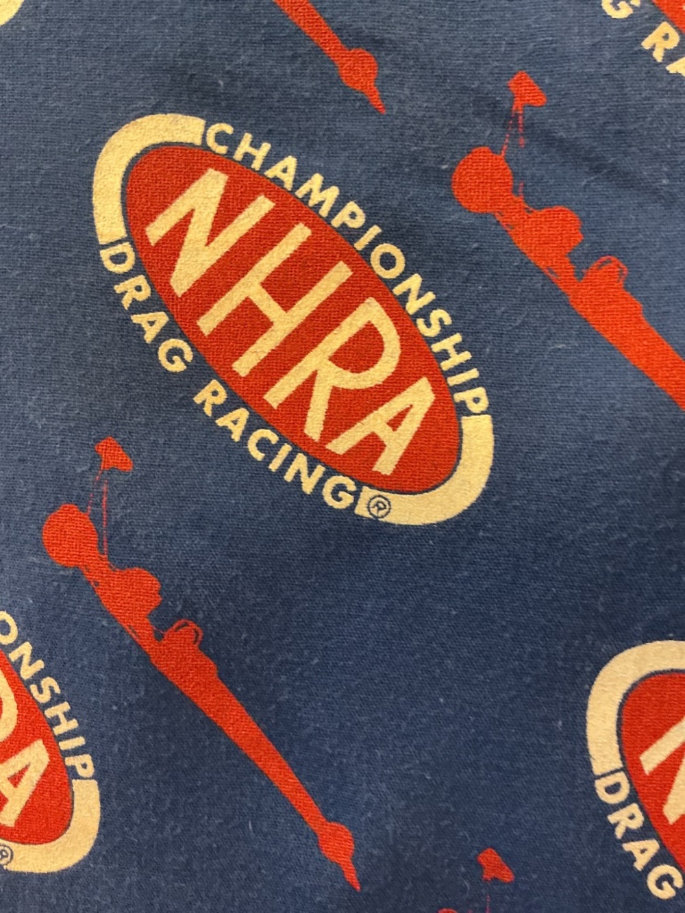 Vintage Championship NHRA Drag Racing Dragster Blue Scarf Bandana Square - Picture 5 of 6